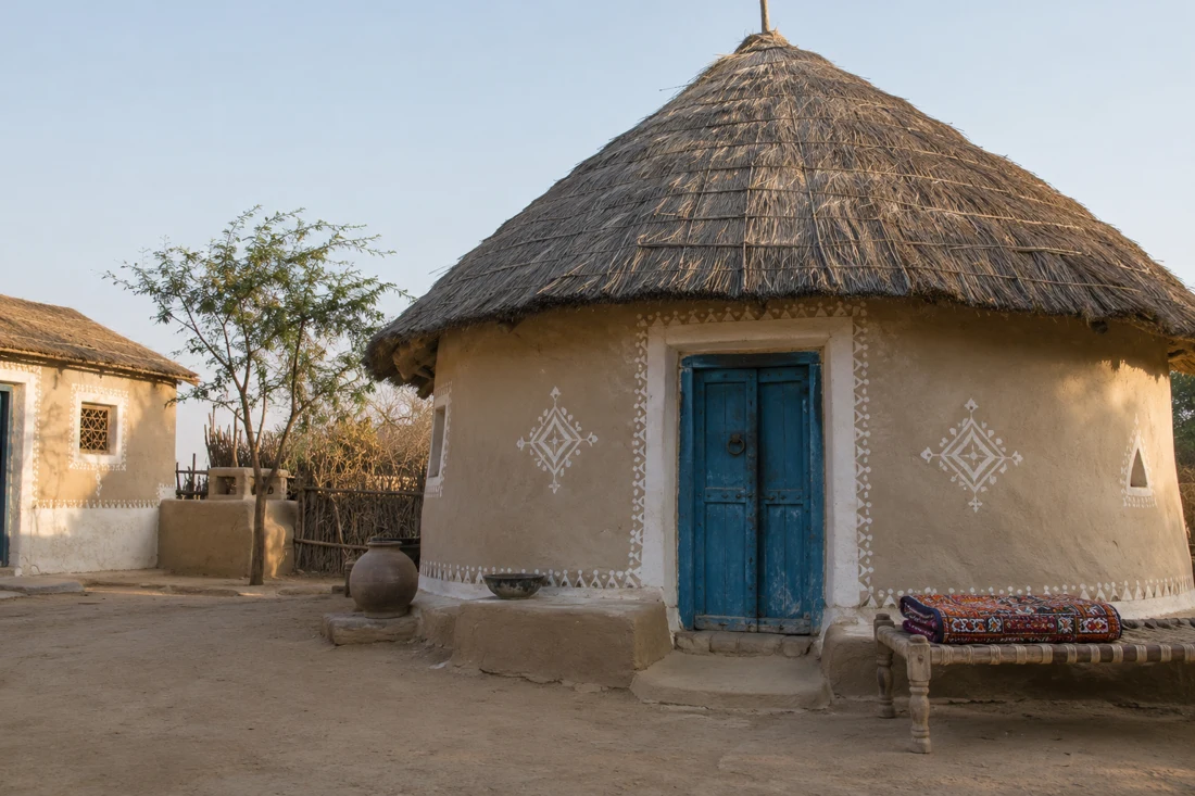 Illustrative traditional bhunga courtyard