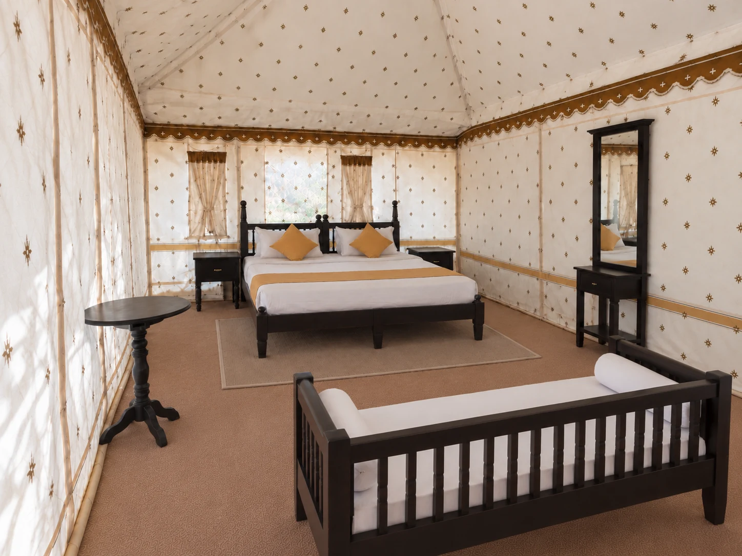 A wide angle across the planned Namak tent